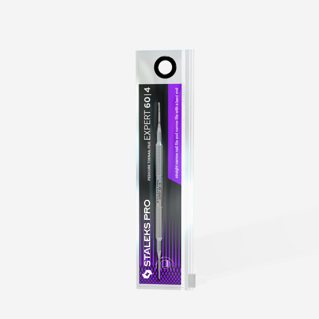 PEDICURE TOENAIL FILE EXPERT 60 TYPE 4 (straight narrow nail file and narrow file with a bent end)