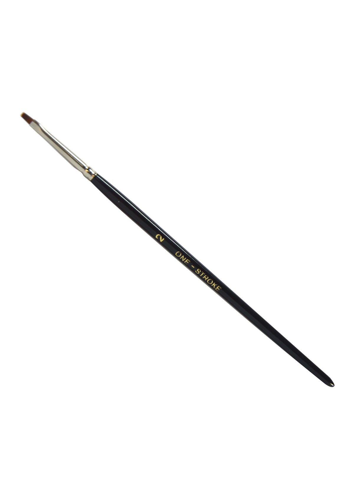 ONE STROKE WOODEN HANDLE BRUSH #2 ( SABLE HAIR ) - CYPRUS NAIL SHOP
